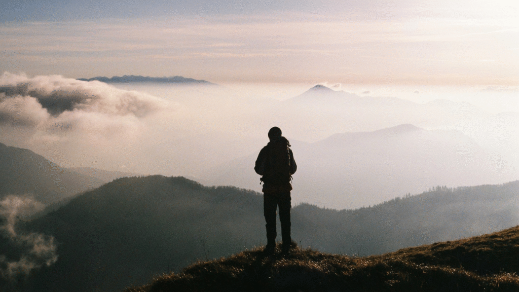 Hiker on Mountain